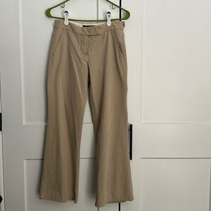 Theory khaki office casual pants with adjustable waist band